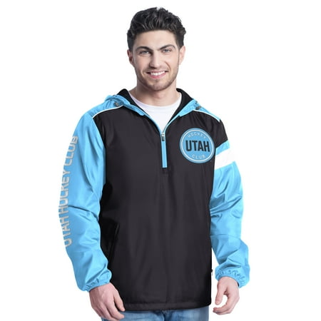 Men s G-III Sports by Carl Banks Light Blue/Black Utah Hockey Club Lateral Half-Zip Hoodie Jacket Men s G-III Sports by Carl Banks Light Blue/Black Utah Hockey Club Lateral Half-Zip Hoodie Jacket
