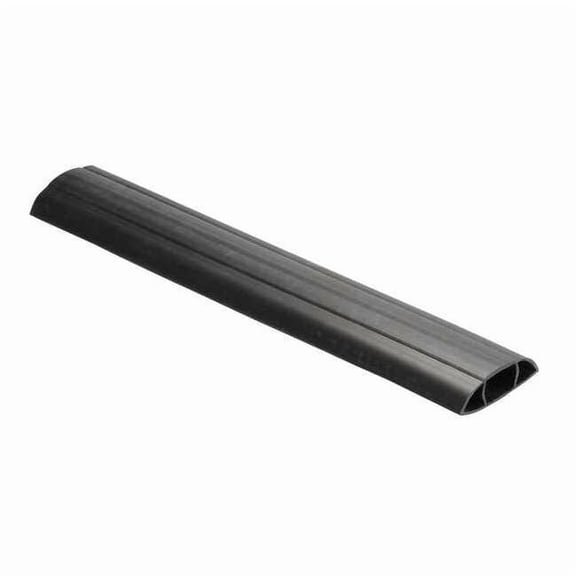 Cable Protector, 1-11/16 in H, 3 ft L, 5-5/8 in W, 1 Channel, PVC, Black