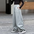 thumbnail image 5 of Kogui Sweat Pants for Girls Girls Lightweight Baggy Joggers,Wide Leg Sweatpants Cinched Pants Size 8-9 (Grey,8-9 Years), 5 of 9