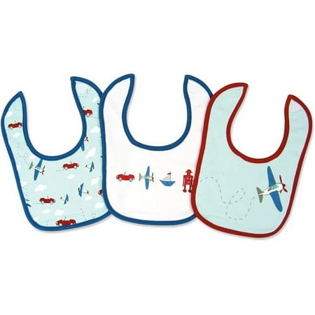 George Baby - Cotton Jersey Bibs 3-Pack, Transit