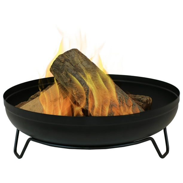 Sunnydaze Steel Outdoor Wood Burning, Cast Iron Fire Pit Cooking Pot