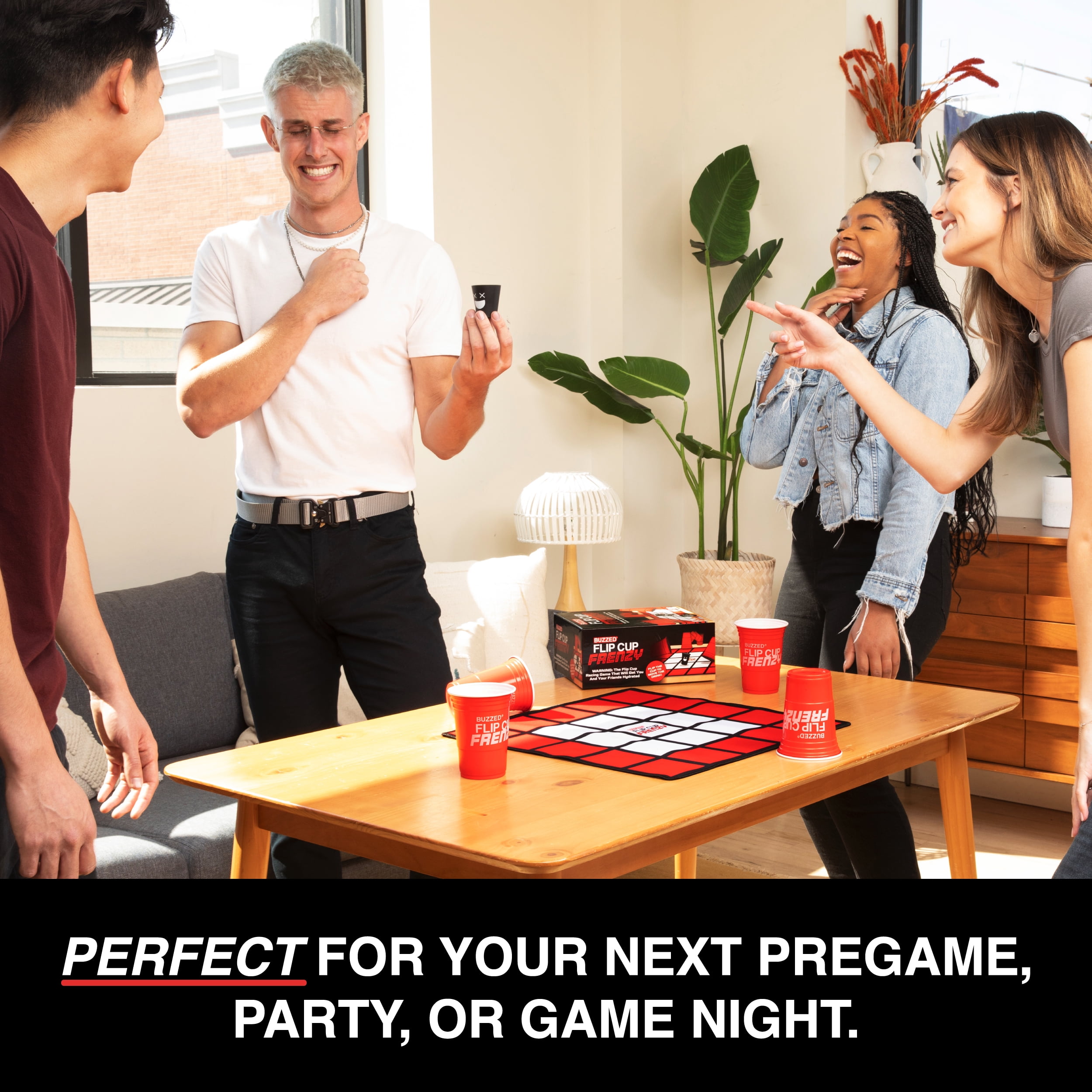 Buzzed™ Flip Cup Frenzy – Adult Drinking Party Game by Relatable, Flip Cup Challenge Game