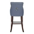 thumbnail image 3 of Safavieh Eleni 30 in. H Tufted Wing Back Bar Stool with Ring, Set of 2, 3 of 13