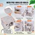 thumbnail image 2 of Torre para gatos Cat Tree VEVOR de 68,5 pulgadas con 2 condominios para gatos, gris claro, 2 of 9