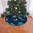 thumbnail image 2 of FMSHPON JellyfishStarfish Xmas Christmas Tree Skirt Stand Mat for Holiday Party Decoration Indoor Outdoor 36 inches, 2 of 3
