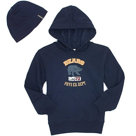 Faded Glory - Boy's Graphic Hooded Sweatshirt & Beanie