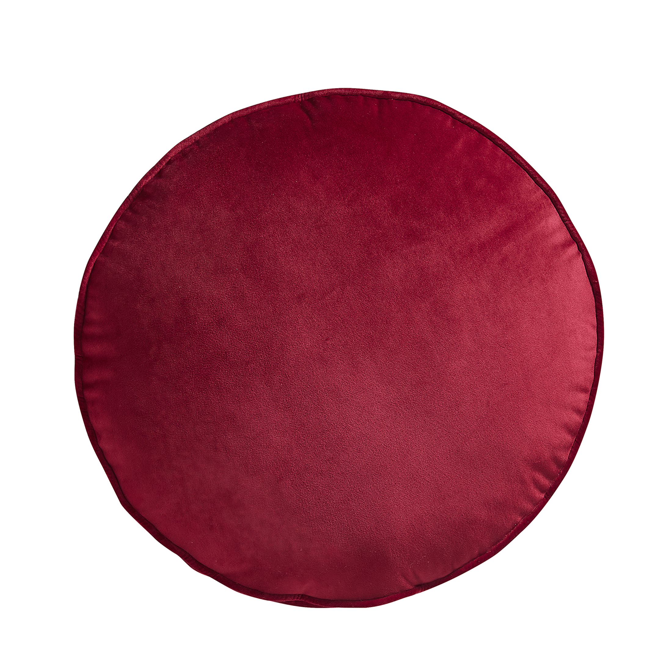 Holiday Time 16" x 16" Red Snowflake Round Velvet Decorative Pillow