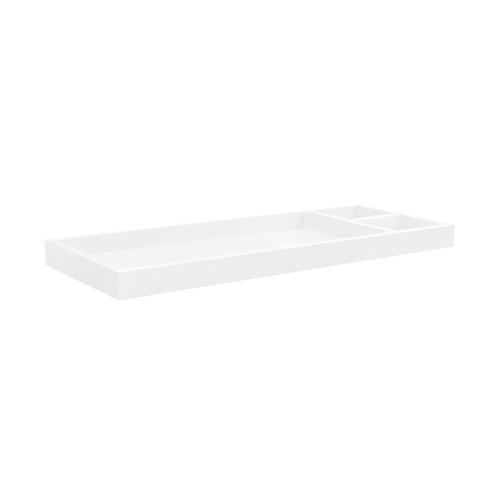 4-in-1 Convertible Crib and Dresser Set with Removable Changing Tray in White