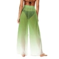 thumbnail image 6 of AUNVITO Women's Bohemian Flowy Beach Pants with Print Lightweight Sun Protection Swim Cover Up Casual Beach Style, 6 of 7