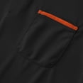 thumbnail image 5 of hoksml Men Golf Polos Shirt Solid-Color Collared Polos Shirt Button Pocket Colour Blocking Short Sleeve Top Casual Loose Turndown Collar Blouse Shirt Elastic Cuffs, 5 of 6