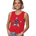 thumbnail image 2 of Heart Tank Top Women Patriotic Shirt American 4th of July Sleeveless Tops Blue, 2 of 5