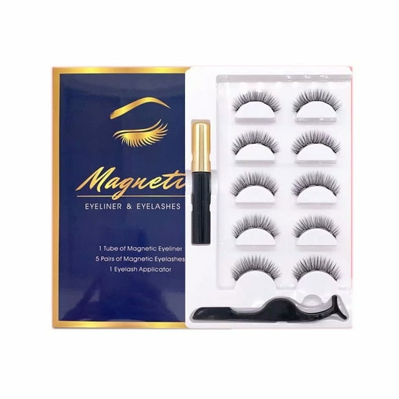 Magnetic Eyelashes Magnetic Eyeliner 3D Artificial Magnet Eyelashes Reusable False Magnetic Eyelashes