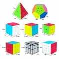 thumbnail image 3 of Speed Cube Set, Magic Cube Bundle 2x2 3x3 4x4 Pyramid Megaminx Ivy Mirror Windmill Stickerless Cube Puzzle Toys for Kids& Adults (8 Pack), 3 of 7