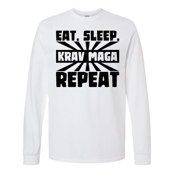 Inktastic Eat, Sleep, Krav Maga, Repeat Long Sleeve T-Shirt