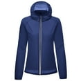 thumbnail image 4 of Tiweut Rain Jackets for Womens Unisex Thin Outdoor Long Sleeve Hooded Windproof Rainproof Windbreaker Solid Color Skin Coat Tops Navy,2XL, 4 of 4