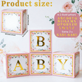 thumbnail image 3 of Happy Greetings Pink Baby Bloom 4 Boxes with Letters for Girls Baby Shower Gender Reveal wildflower Spring Party Decorations, 3 of 6