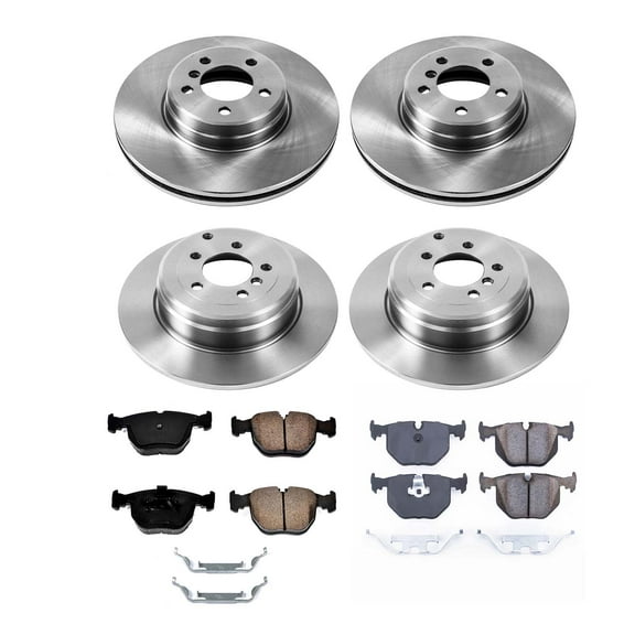 Ultimate Brakes Front and Rear Ceramic Brake Pad and Rotor Kit with Hardware WM81027