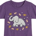 thumbnail image 3 of Instant Message - Elephants Love Peanuts Fitted Short Sleeve Graphic T-Shirt, 3 of 6