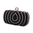 thumbnail image 2 of Bolso de mano con perlas para cóctel, formal, de graduación, de hombro, con cuentas de perlas negro, 2 of 9