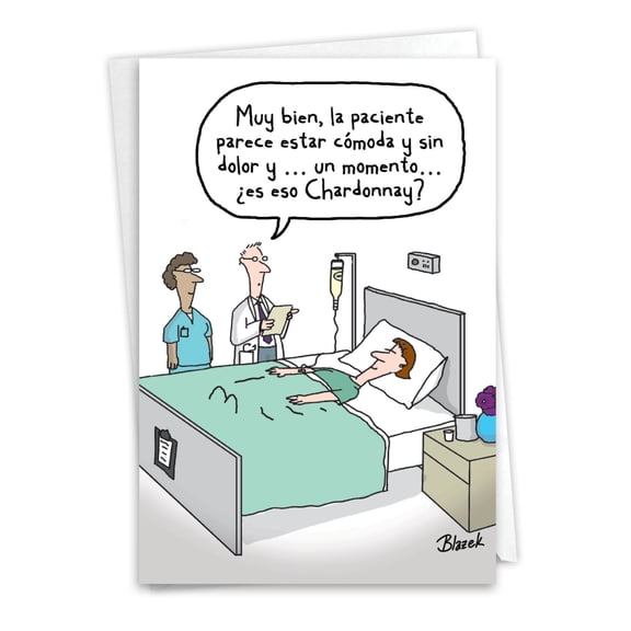 NobleWorks Funny Retro/Vintage Birthday Greeting Card w/ 5x7 Envelope (1 Card), For Men, Women, Bday Welcome Mat C9283BDG