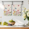 thumbnail image 3 of Pink Spring Floral Kitchen Towels Set of 2, Butterfly Farmhouse Art Rustic Absorbent Dish Towels for Kitchen, Microfiber Hand Towel, Quick Drying Tea Towel for Cleaning Decorative Dishcloths, 3 of 7