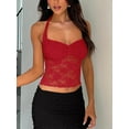 thumbnail image 2 of Gamvdout Lace Tops for Women Halter Sexy Going Out Tank Crop Fashion Top, 2 of 5