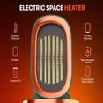 thumbnail image 2 of Portable Electric Space Heater Ceramic Space Heater for Indoor Use  Overheat Protection  Tip-Over Protection  Low Noise Heating  Safe Electric PTC Ceramic Heater Fan for Office Home Room, 2 of 5