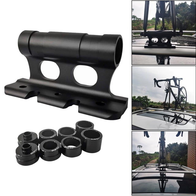 Soporte para Horquilla de Bicicleta, Clip Fijo para Horquilla Delantera, Portaequipajes para Techo de Coche, Soporte de Instalación de Horquilla Unive negro