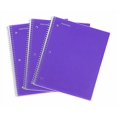 thumbnail image 2 of Mintra Office Durable Spiral Notebooks, 1 Subject, (Purple, Wide Ruled 3 Pack), 100 Sheets, Poly Pocket, Moisture Resistant Cover, Strong Chipboard back, For School, Office, Business,, 2 of 4