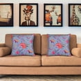 thumbnail image 4 of Throw Pillow Covers Pack of 4 for Living Room Table, Floral Printed Cushion Case, 20x20 inches - Light Bue- Home Decor, 4 of 9