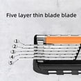 thumbnail image 3 of Shaver Cyclic replaceable Razor Blade 5 Layers Safety Manual Shaving Head Replacement Professional Shaver Blades for Man Face, 3 of 5