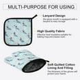 thumbnail image 3 of Yayeee Oven Mitts and Pot Holder Set of 2 Heat Resistant Kitchen Gloves Baking Hot Pad, Blue Ice Hockey, 3 of 5