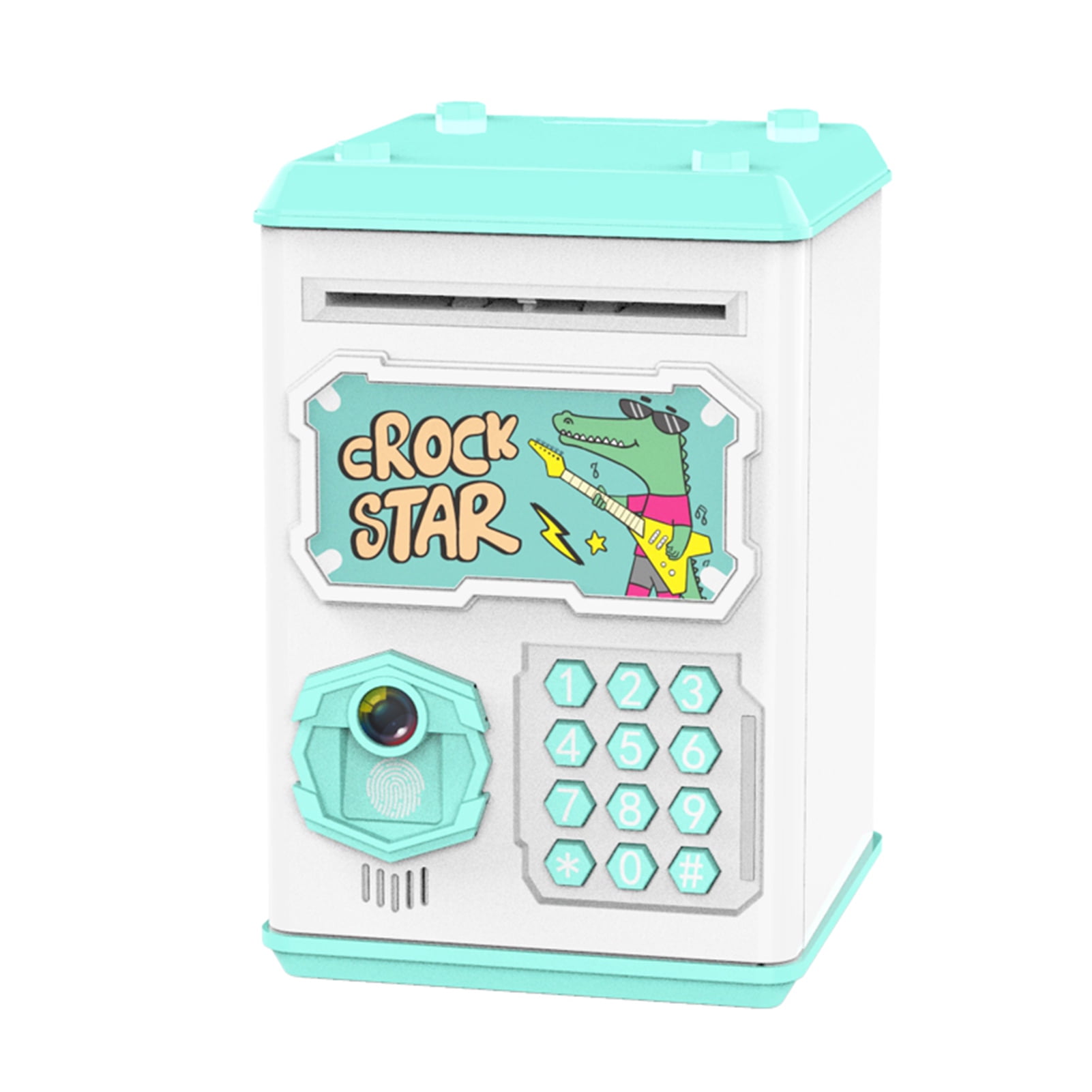 Carevas Mini Cartoon Electronic Piggy Bank ATM Machine Voice Money Box Password Protection Simulated Face and Fingerprint Recognition Money Bank Cash Coins Saving Box Early Education Birthday Gift Carevas Mini Cartoon Electronic Piggy Bank ATM Machine Voice Money Box Password Protection Simulated Face and Fingerprint Recognition Money Bank Cash Coins Saving Box Early Education Birthday Gift