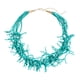 thumbnail image 1 of Collar de cuentas con babero grueso, estilo bohemio, gargantilla de 45 cm de largo. Azul, 1 of 9