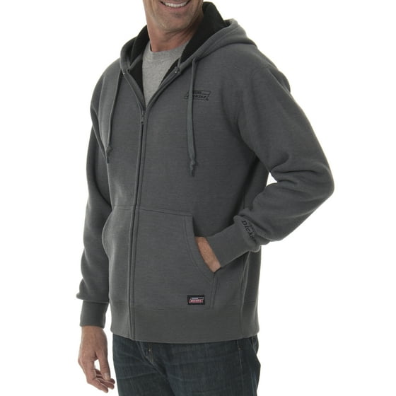 Genuine Dickies - Men's Full Zip Thermal Hoodie with Warm Sherpa Lining ...