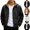 Black, variant on Big & Tall Men's Athletic Flight Jacket Full Zip Stand Collar Windbreaker Windshirt Lightweight Outerwear with Pockets for Running Golf Fall, Black, 5XL
