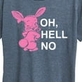thumbnail image 3 of Instant Message - Punk Rabbit Oh Hell No  - Women's Short Sleeve Graphic T-Shirt, 3 of 6