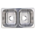 thumbnail image 2 of JaLuayh RV Double Bowl Kitchen Sink | 27" x 16 x 7" | Stainless Steel, 2 of 6
