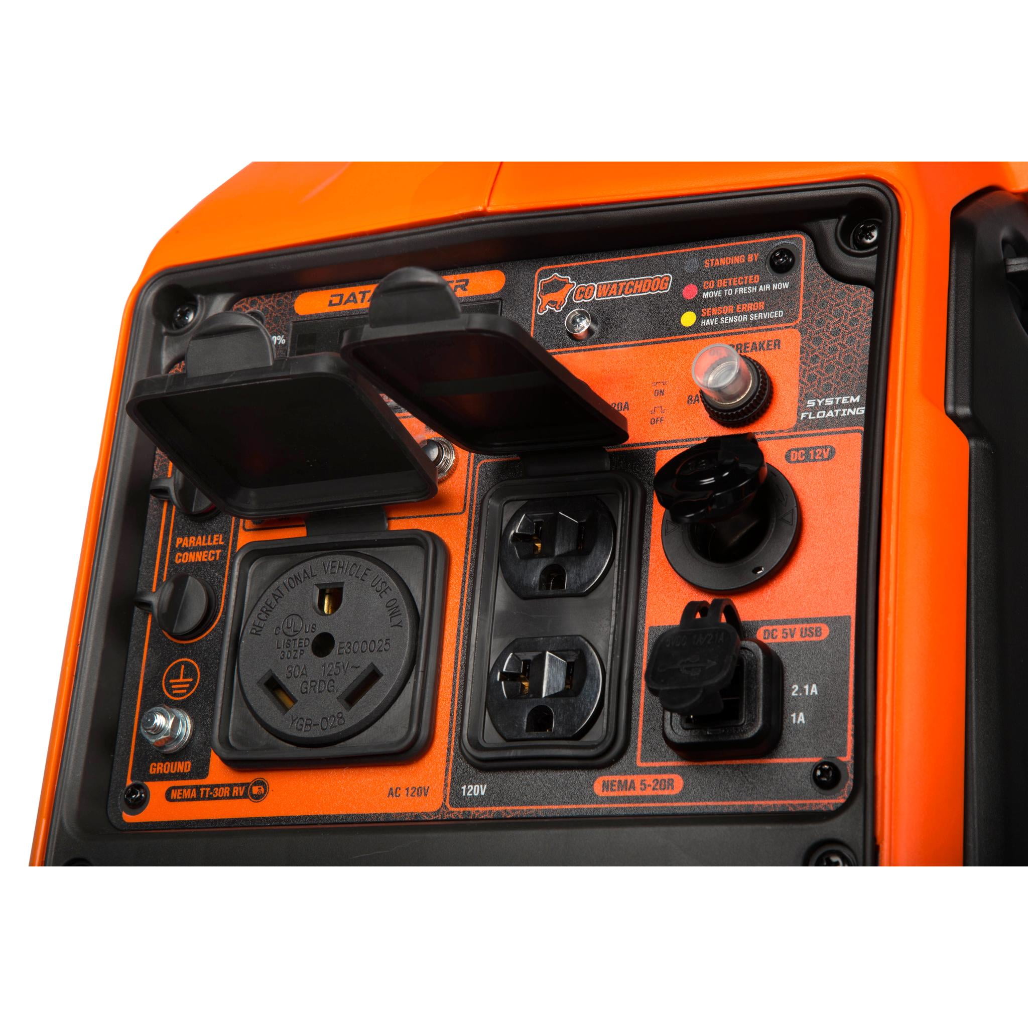 WEN Quiet and Lightweight 3600-Watt Dual Fuel RV-Ready Portable Inverter Generator with Fuel Shut Off and CO Watchdog (DF360iX)