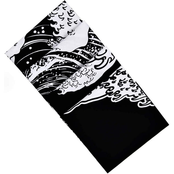 Wall Tapestry Great Wave Kanagawa Tapestry with Sunset Tapestry Black and White Ocean Tapestry Mandala Wall Hanging for Living Room Bedroom 60 x 90.5