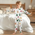 thumbnail image 4 of Boys Pajamas Girls Pajama Christmas Tree Santa Hat Elk Bell Cute Comfortable Cotton Two-piece Pajama Set, 4 of 7