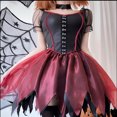 thumbnail image 6 of NordicNest Womens Dress Elegant Gothic Witch Fall Dress with Cape for Cosplay and Halloween Permance Red,XL, 6 of 6