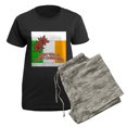 thumbnail image 5 of CafePress - FIN Irish Merry Christmas Women's Dark Pajamas - Women's Short Sleeve Print T-Shirt and Pants Dark Cotton Pajama Set, 5 of 7