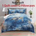 thumbnail image 5 of ZIATUBLES Sea Turtle Coral Print Twin Size Duvet Cover Set, 3 Pieces Soft Cozy Bedding, 1 Duvet Cover & 2 Pillowcases, Easy Care Lightweight Bedding for All Season, Chic Modern Decor, 5 of 8