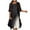 Black dresses 14, variant on Women Comfy Round Neck Sleeveless Floral Print Long Chiffon Dress with Solid Cardigan Coat Two-Piece Sets Elegant Wedding Guest Flowy Dresses