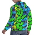 thumbnail image 3 of Hoodies for Men - Multicolored Butterflies Long Sleeve Comfrt Men'S Fashion Hoodies & Sweatshirts, Sweatshirts for Men Hoodies Pullover Clothing Clothes with Pouch, 3 of 7