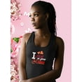 thumbnail image 2 of I Love Mom Hearts Racerback Tank Women -Image by Shutterstock, Female Large, 2 of 4