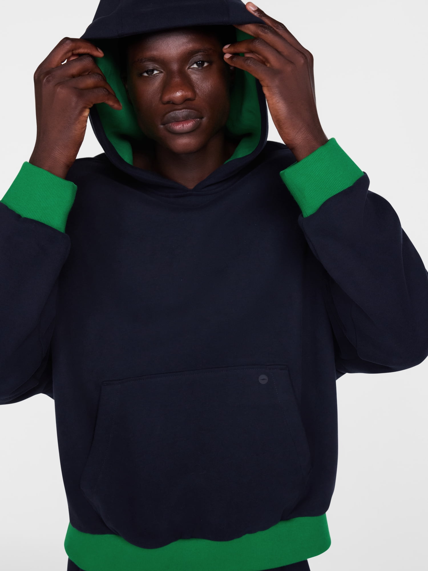 Avia Men's Oversized Fit Heavyweight Fleece Hoodie with Contrast Trim, Sizes XS-3XL