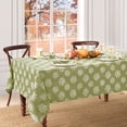 thumbnail image 2 of Elrene Home Fashions Falling Leaves Jacquard Tablecloth, Green, 60" x 120" Rectangle, 2 of 4