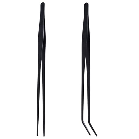 Long Handle 27cm Aquarium Tweezers 2pieces Professional Aquarists Tool for Detailed Plant Arrangement and Feeding Tasks